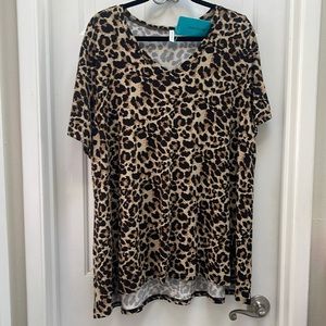 POPYOUNG Tunic, Short Sleeve, 4X